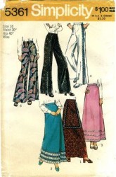 5361 1972 LONG EMBELLISH SKIRT,PALAZZO PANTS PATTERN 10